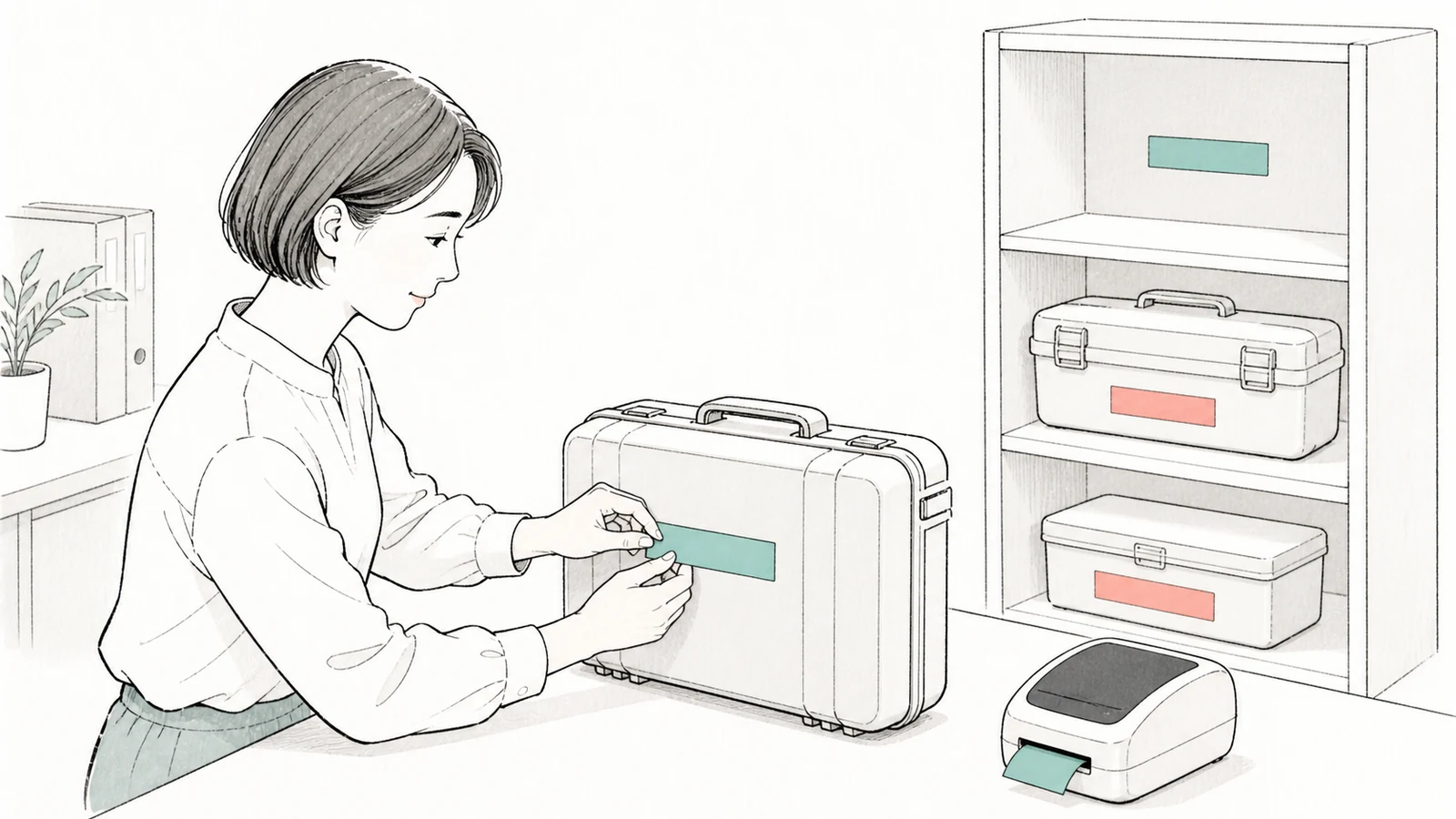 会社の備品ラベルを統一する｜管理番号と戻し先の決め方