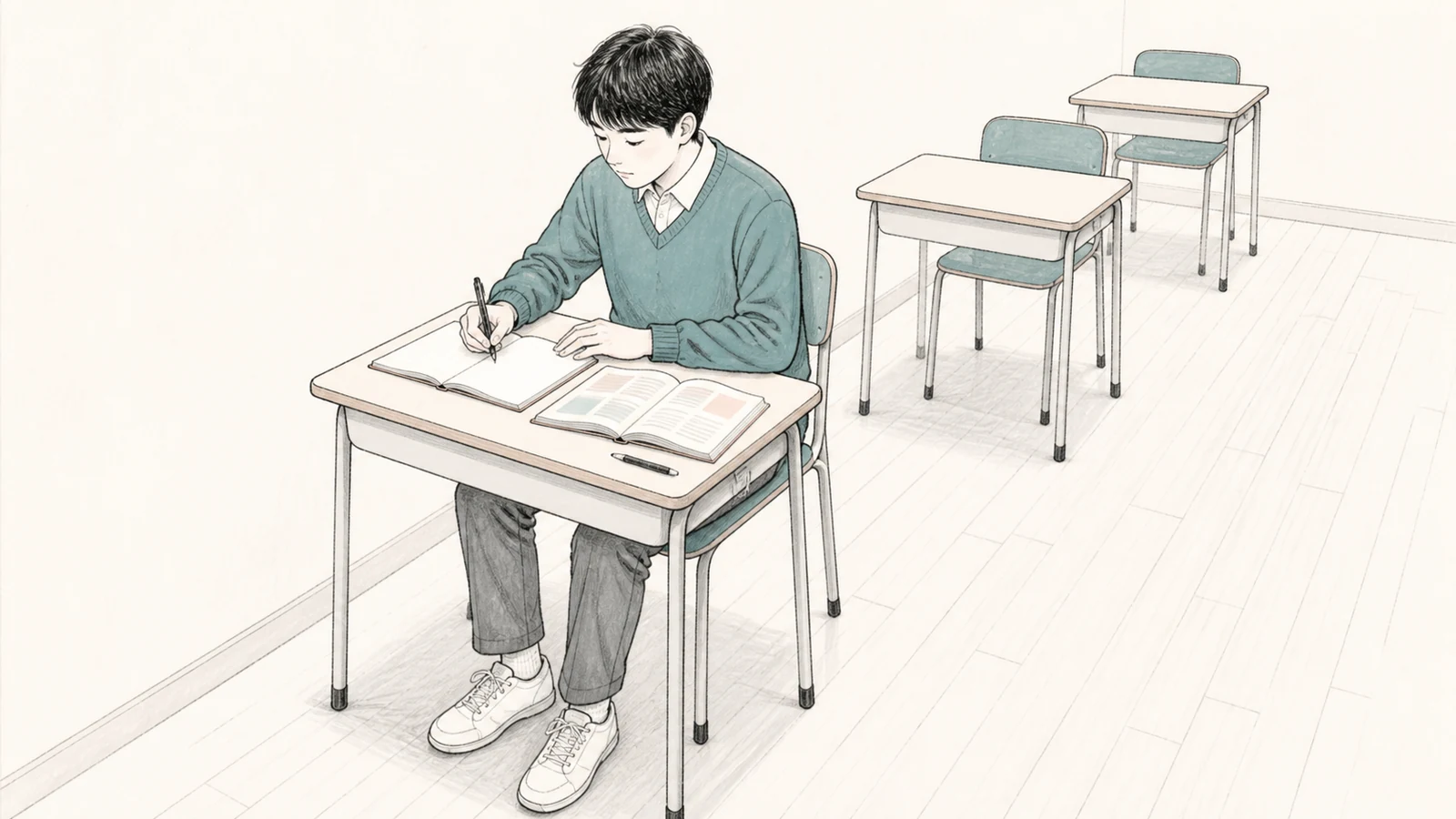学習塾の一人用机は幅60cmで足りる？狭い教室の席数と選び方