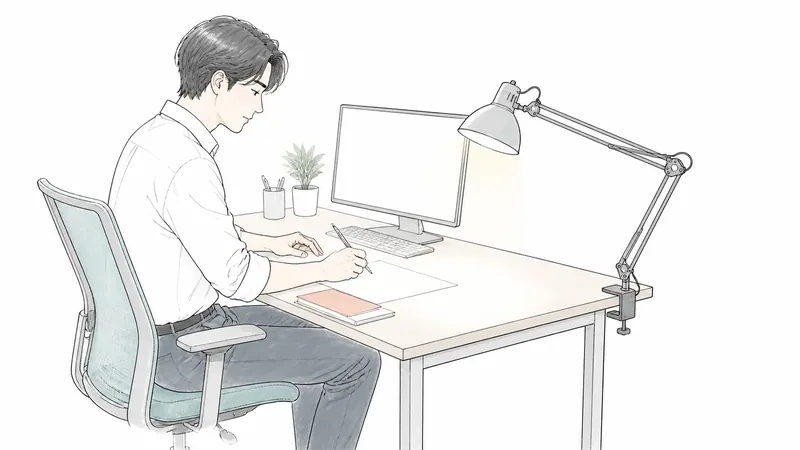 デスクライトの置き場所がない｜クランプ式で机上を空ける条件