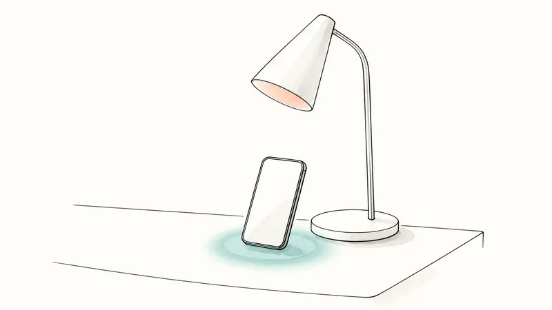 デスクライトでスマホをワイヤレス充電する｜置き位置とケースを確認