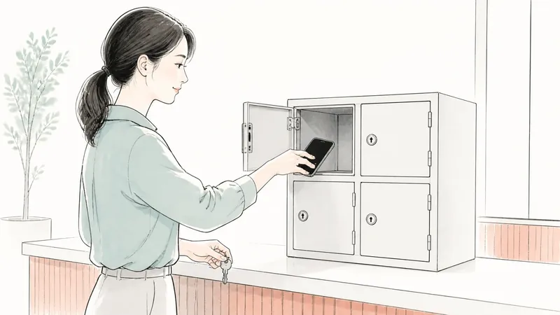 会社でスマホを4台預かる｜個別施錠できる保管庫の運用