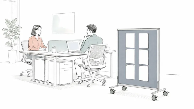 プロジェクトの紙資料を席の近くへ移す｜ロータイプ掲示板の置き方