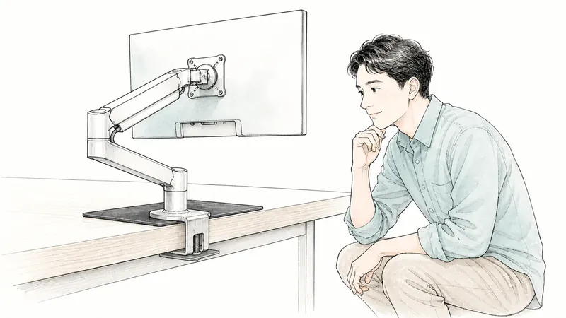モニターアームで机がへこむのを防ぐには？補強プレートの適合と限界