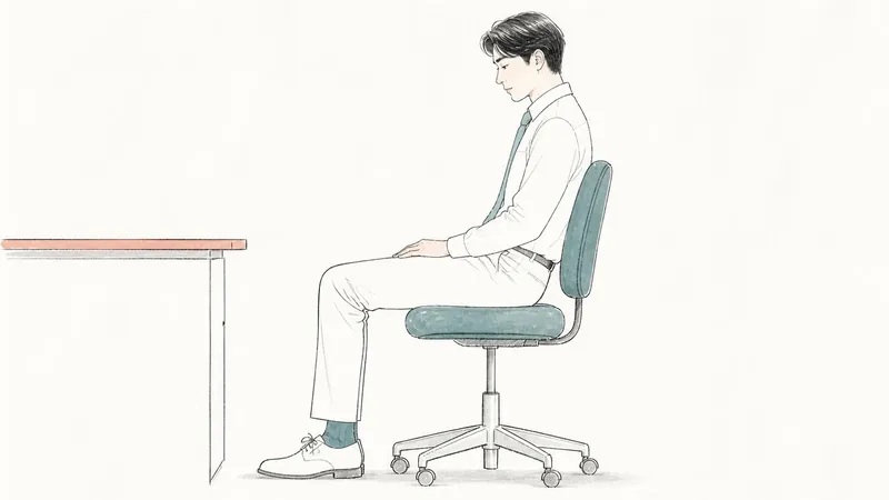 オフィスチェアの座面が深い｜膝裏と前端の隙間を合わせる