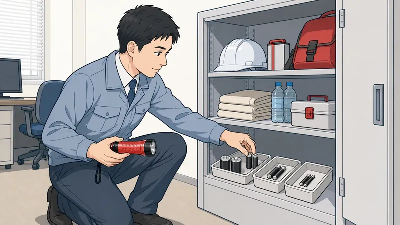 会社の防災用懐中電灯はどの電池？単2・単3・単4を備蓄に合わせる