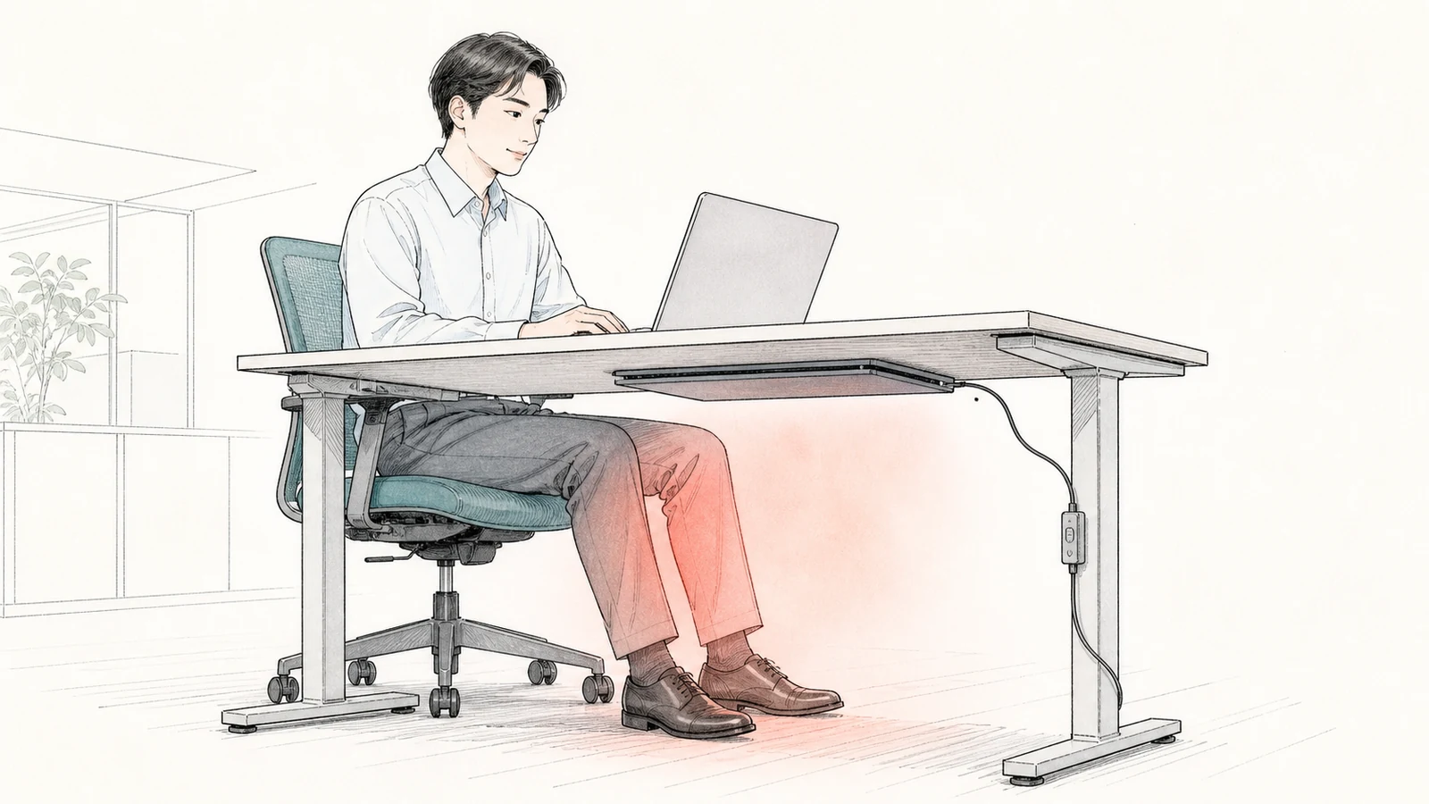 オフィスで足元だけ寒い｜50Wデスクヒーターを取り付ける条件