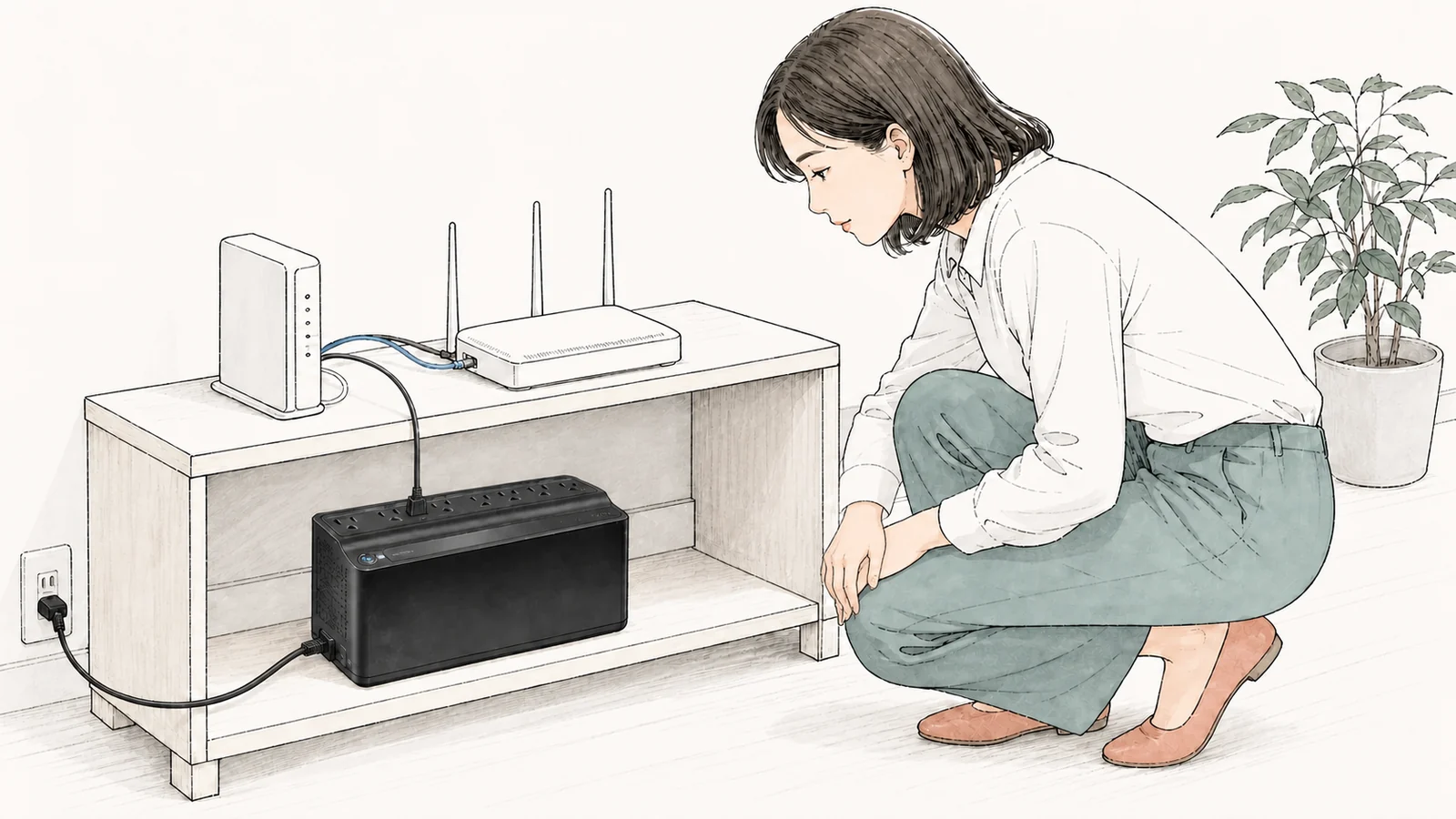 会社のルーターを停電から守るUPS｜消費電力と運転時間で選ぶ