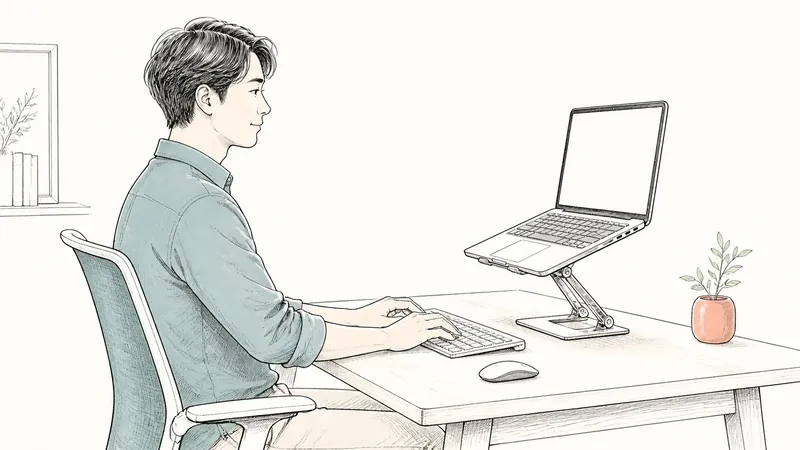 ノートパソコンの画面を上げる方法｜外付けキーボードとスタンドの条件