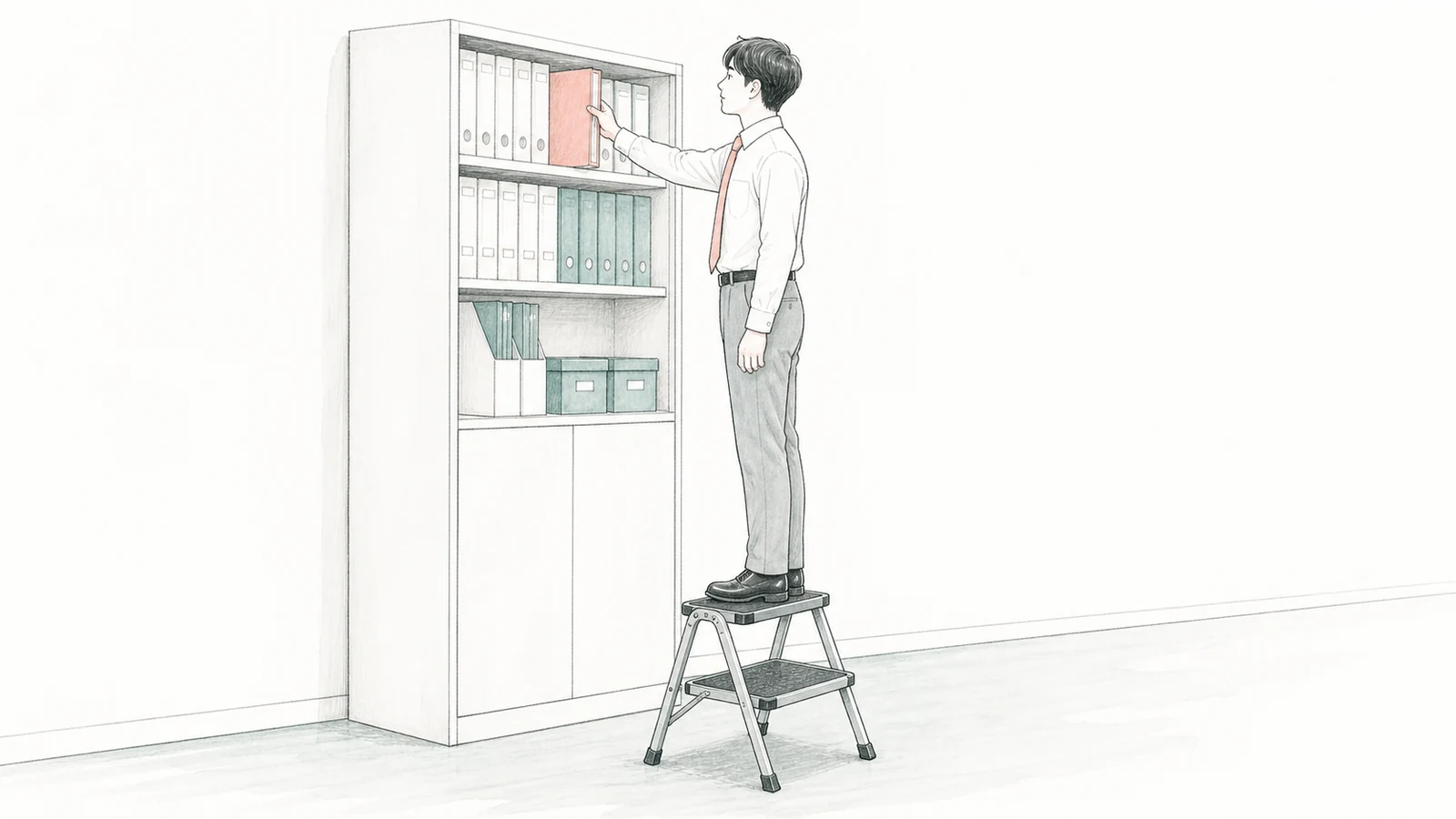 会社の高い棚に手が届かない｜椅子を使わずステップ台を選ぶ