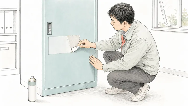 備品のシール跡がベタベタする｜素材を確認して180mlスプレーを試す