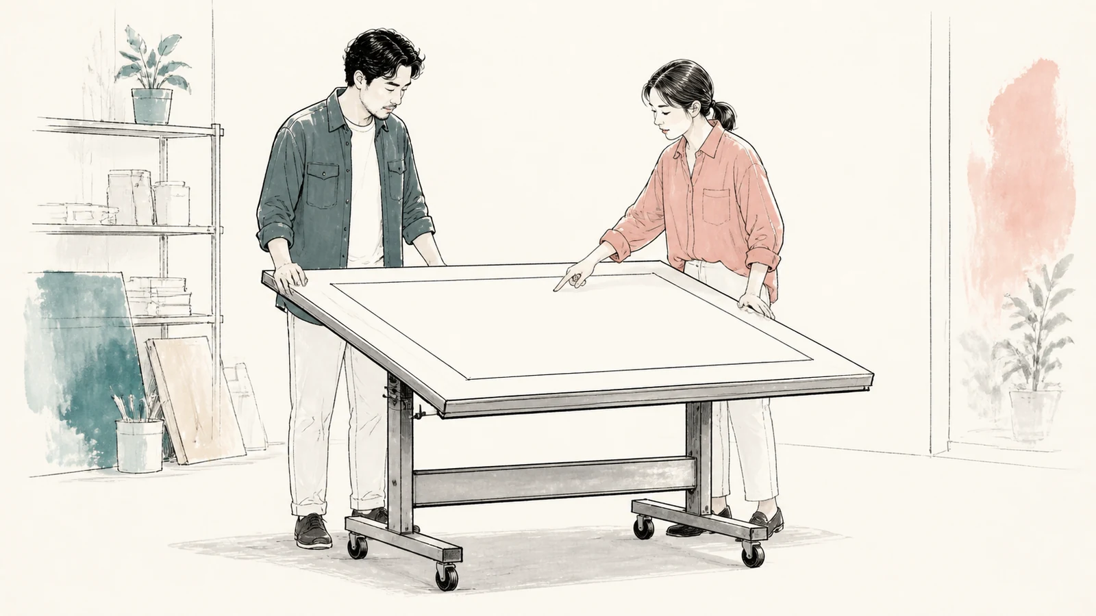 図面台の角度は閲覧と筆記で変えたほうがよい？