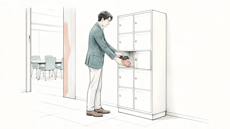 社内研修の貴重品を参加者自身で保管する方法