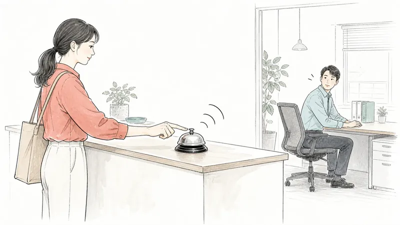 無人受付で来客に気づくには？卓上ベルが使える距離と運用