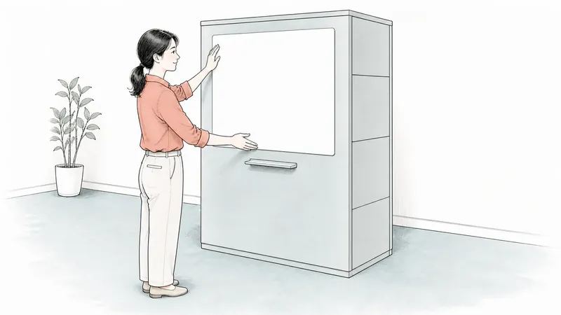 書庫の側面をホワイトボードにする｜900×600mm磁石シートの設置条件