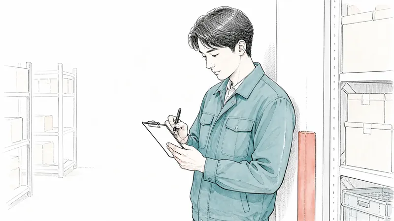 倉庫で立ったまま伝票を書く｜A6縦型クリップボードの選定条件
